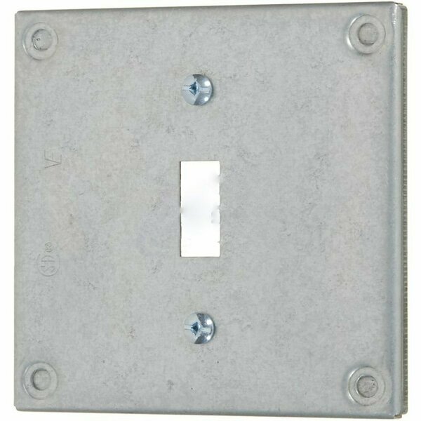 American Imaginations Square Galvanized Steel Electrical Switch Plate Galvanized Steel AI-37128